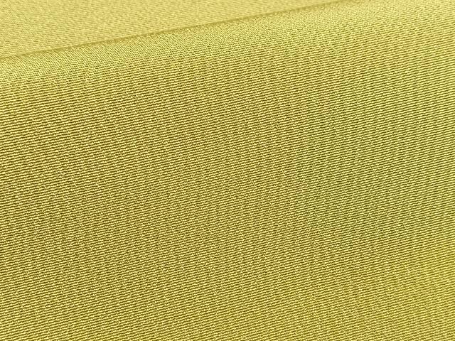 平和屋着物●上質な色無地　抹茶色　正絹　逸品　BAAY9297yc