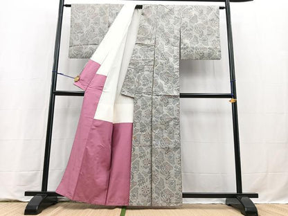 平和屋着物■本場大島紬　7マルキ　幾何学文様　正絹　逸品　BAAY9300yc