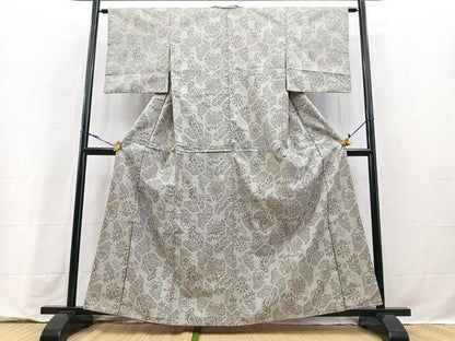 平和屋着物■本場大島紬　7マルキ　幾何学文様　正絹　逸品　BAAY9300yc