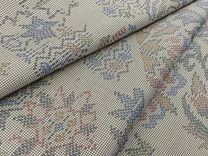 平和屋着物■本場大島紬　7マルキ　幾何学文様　正絹　逸品　BAAY9300yc