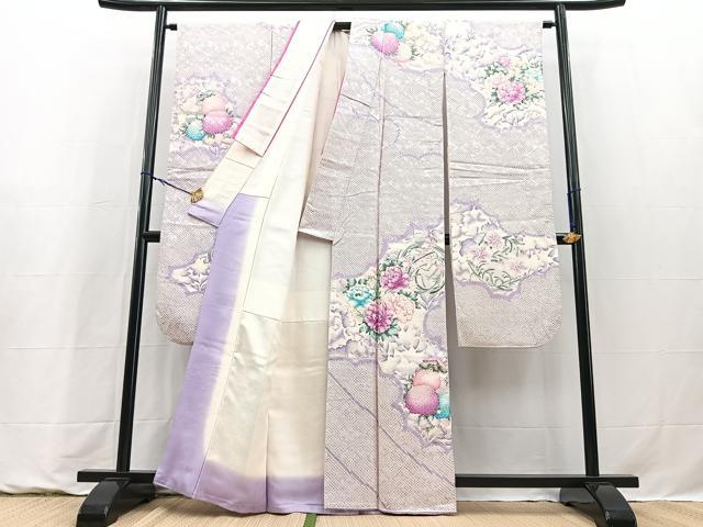平和屋着物●豪華振袖　総絞り　花丸文　金彩　正絹　逸品　BAAY9301yc