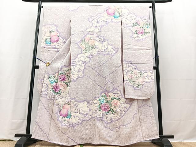 平和屋着物●豪華振袖　総絞り　花丸文　金彩　正絹　逸品　BAAY9301yc