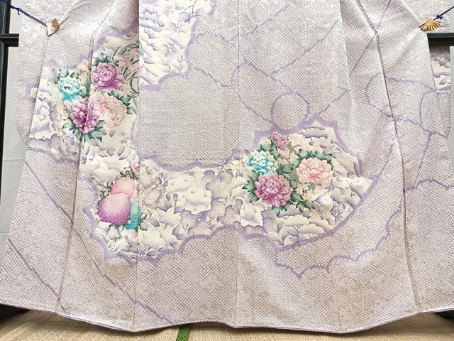 平和屋着物●豪華振袖　総絞り　花丸文　金彩　正絹　逸品　BAAY9301yc