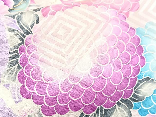 平和屋着物●豪華振袖　総絞り　花丸文　金彩　正絹　逸品　BAAY9301yc
