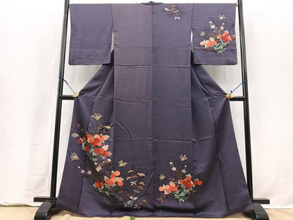 平和屋着物■訪問着　秋草文　正絹　逸品　BAAY9319yc