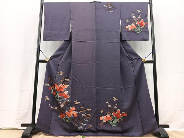 平和屋着物■訪問着　秋草文　正絹　逸品　BAAY9319yc