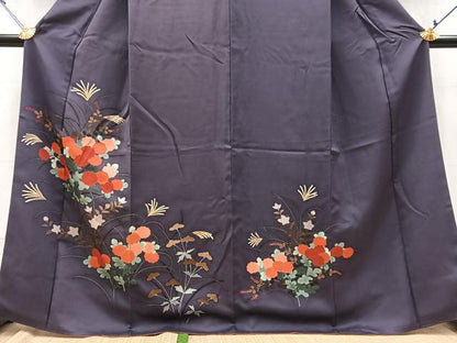 平和屋着物■訪問着　秋草文　正絹　逸品　BAAY9319yc