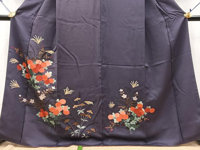 平和屋着物■訪問着　秋草文　正絹　逸品　BAAY9319yc