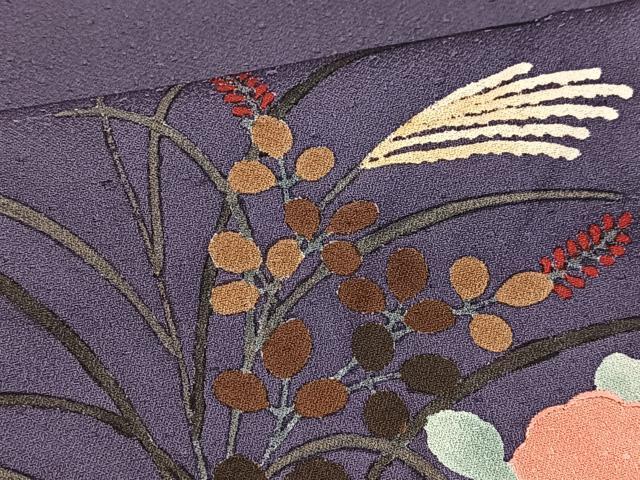 平和屋着物■訪問着　秋草文　正絹　逸品　BAAY9319yc