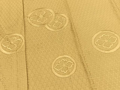 平和屋着物■無地絵羽訪問着　総刺繍　花菱丸文　木蘭色　正絹　逸品　BAAY9324yc