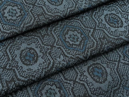 平和屋着物■上質な紬　幾何学文様　正絹　逸品　BAAY9327yc