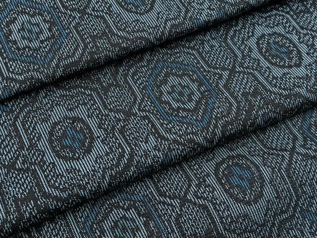 平和屋着物■上質な紬　幾何学文様　正絹　逸品　BAAY9327yc