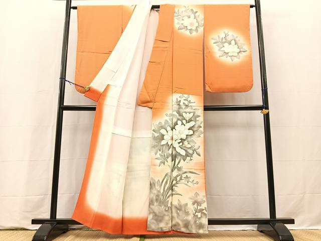平和屋着物■訪問着　草花文　暈し染め　金彩　正絹　逸品　BAAY9331yc