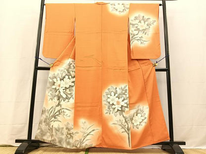平和屋着物■訪問着　草花文　暈し染め　金彩　正絹　逸品　BAAY9331yc
