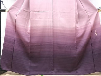 平和屋着物●成田彩峰　訪問着　霞文　暈し染め　正絹　逸品　BAAY9342yc