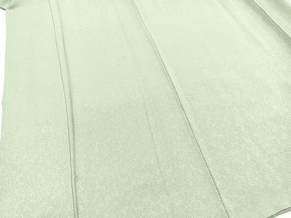 平和屋着物●上質な色無地　寿光織　花尽くし地紋　柳鼠色　さが美扱い　正絹　逸品　未使用　BAAY9362yc