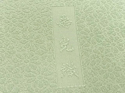 平和屋着物●上質な色無地　寿光織　花尽くし地紋　柳鼠色　さが美扱い　正絹　逸品　未使用　BAAY9362yc