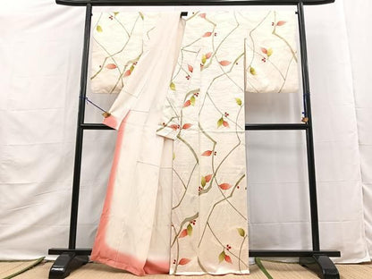 平和屋着物■上質な小紋　成り物　正絹　逸品　BAAY9508yc