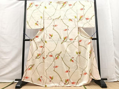 平和屋着物■上質な小紋　成り物　正絹　逸品　BAAY9508yc