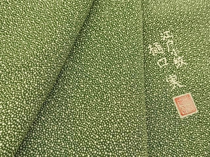 平和屋着物●樋口実　江戸小紋　大小あられ文　三越扱い　正絹　逸品　BAAY9512yc