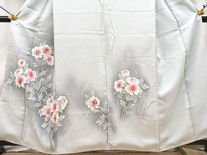 平和屋着物■訪問着　ろうけつ染め　草花文　暈し染め　正絹　逸品　BAAY9513yc