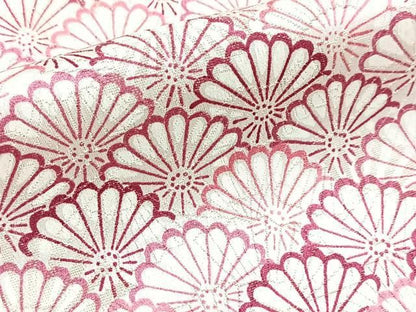 平和屋着物■上質な小紋　菊青海波　扇面金通し地　正絹　逸品　BAAY9527yc