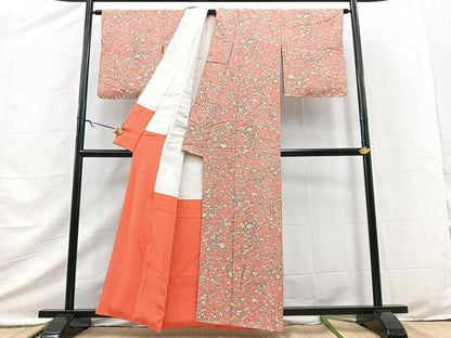 平和屋着物■上質な小紋　花丸文　正絹　逸品　BAAY9532yc