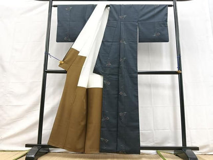 平和屋着物■本場大島紬　9マルキ　南天間道　正絹　逸品　BAAY9534yc