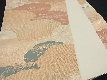 平和屋着物■六通柄袋帯 雲取りこぼれ松葉文 金銀糸 逸品 n-bs0009