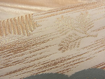 平和屋着物■六通柄袋帯 雲取りこぼれ松葉文 金銀糸 逸品 n-bs0009