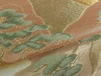 平和屋着物■六通柄袋帯 風景松文 金糸 逸品 by0418