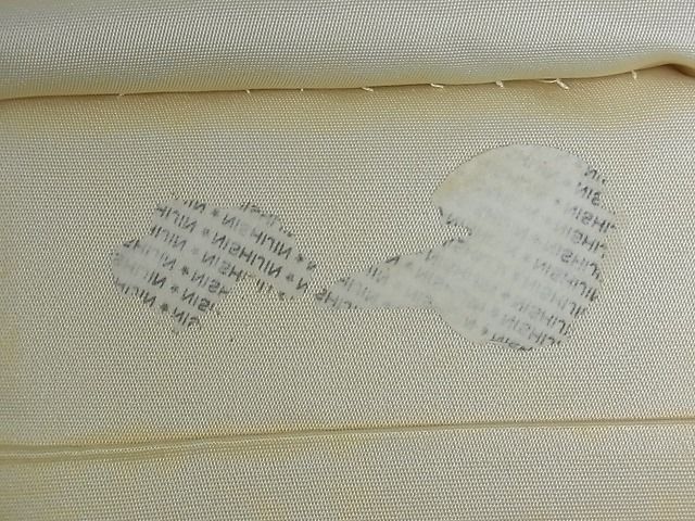 平和屋着物■西陣 六通柄 本袋帯 地紙重ね箔散らし文 銀糸 逸品 by0422