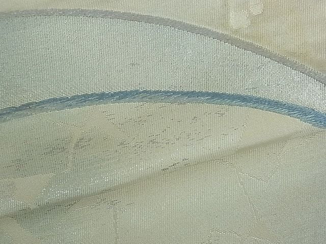 平和屋着物■西陣 六通柄 本袋帯 地紙重ね箔散らし文 銀糸 逸品 by0422