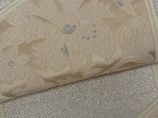 平和屋着物■六通柄袋帯 亀甲花文 金銀糸 逸品 by0657