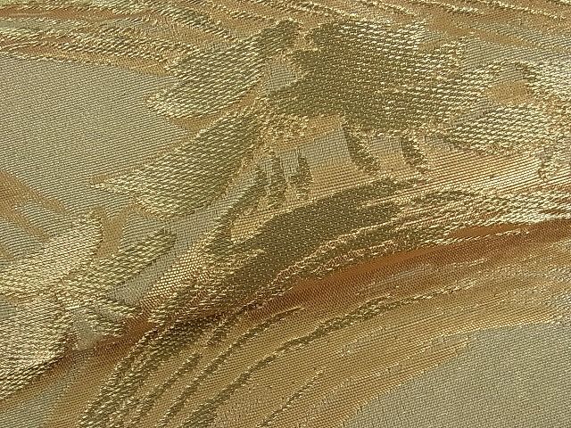 平和屋着物■六通柄袋帯 風景松文 金糸 逸品 by0903