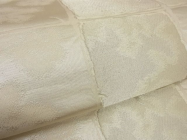 平和屋着物■六通柄袋帯　華調べ模様　銀糸　逸品　n-by2272