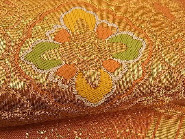 平和屋着物■六通柄袋帯 みかげ 吉祥花文 金糸 逸品 n-by2275