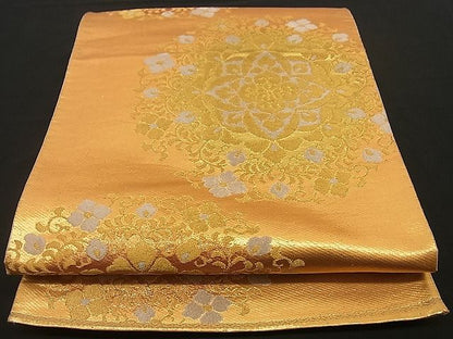 平和屋着物■六通柄袋帯 正倉院花文 金銀糸 逸品 n-by2314