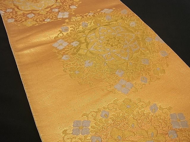 平和屋着物■六通柄袋帯 正倉院花文 金銀糸 逸品 n-by2314