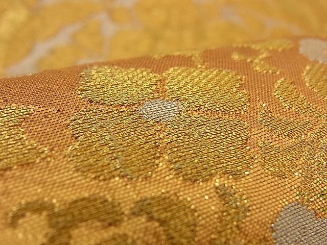 平和屋着物■六通柄袋帯 正倉院花文 金銀糸 逸品 n-by2314