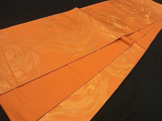 平和屋着物■六通柄袋帯 渦巻き 金糸 逸品 n-by2325