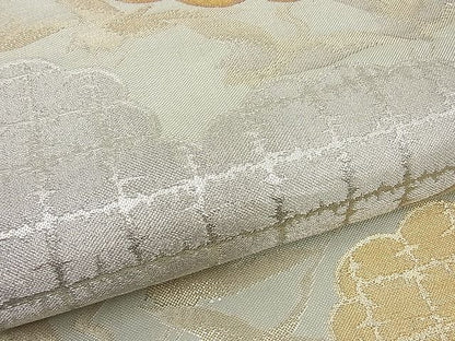 平和屋着物■六通柄袋帯 雲取り飛鶴文 金銀糸 逸品 n-by2327