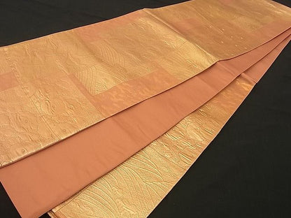 平和屋着物■六通柄袋帯 色紙重ね飛鶴文 金糸 逸品 n-by2354
