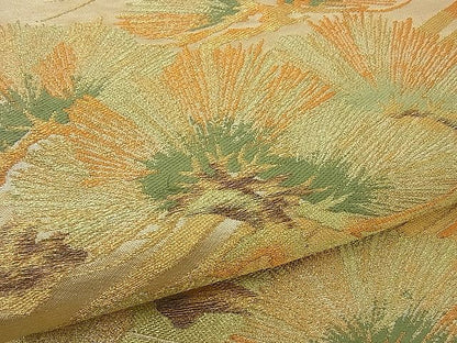 平和屋着物■六通柄袋帯　渡橋松葉文　金銀糸　逸品　n-by2385