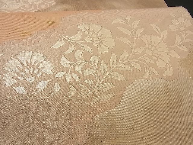 平和屋着物■六通柄袋帯 道長花唐草文 金銀彩 逸品 n-by2398
