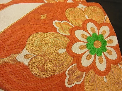 平和屋着物■六通柄袋帯 唐織 蜀江花文 金糸 逸品 n-by2409