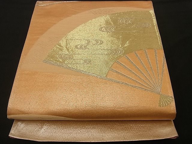 平和屋着物■六通柄袋帯 扇面文 金銀糸 逸品 n-by2410