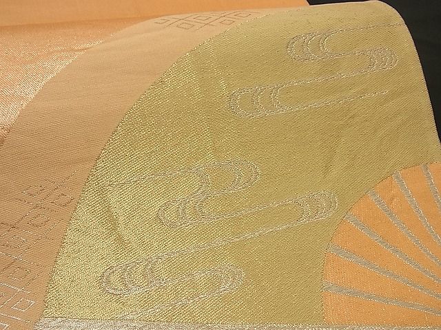 平和屋着物■六通柄袋帯 扇面文 金銀糸 逸品 n-by2410