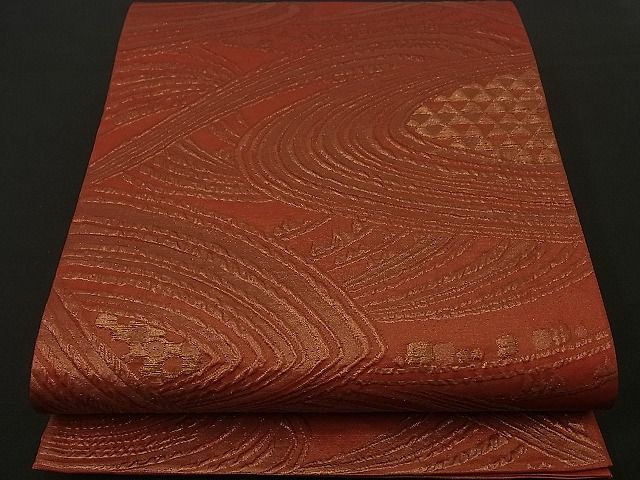 平和屋着物■六通柄京袋帯 ふくれ織 吉祥文 金糸 逸品 n-by2411