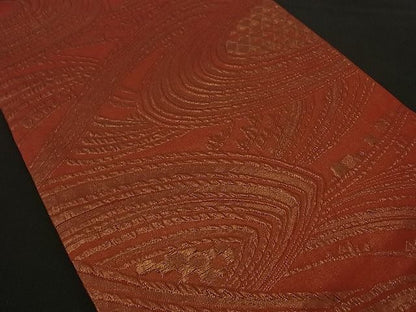 平和屋着物■六通柄京袋帯 ふくれ織 吉祥文 金糸 逸品 n-by2411